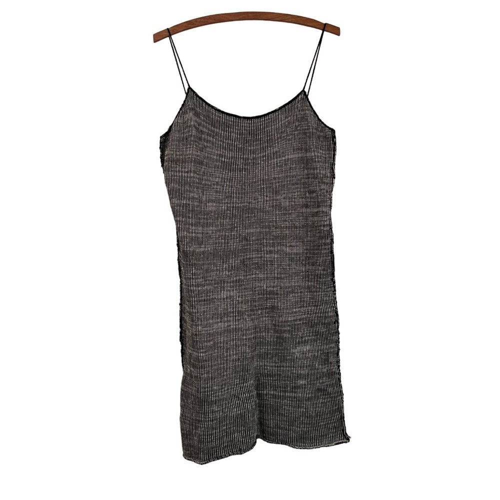 Lars Andersson Womens Black Brown Knit Raw Seam Cami Woven Dress Size 4 Medium